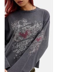 Urban Outfitters - Uo Grunge Heart Waffle Skate Graphic Tee - Lyst