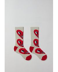 Urban Outfitters - Keith Haring Oversized Heart Pattern Crew Sock - Lyst