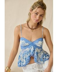 Kimchi Blue - Ella Flyaway Ruffle Lace Trim Cami - Lyst