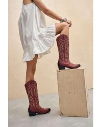 BDG - Red Dallas Leather Boots - Lyst