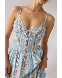 kimchi blue gracie gingham cotton sleeveless frock mini dress Kimchi Blue Georgie Gingham Babydoll Mini Dress