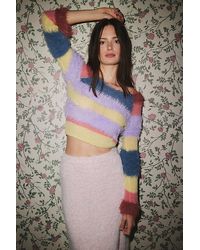 Kimchi Blue - Kimchi Chloe Stripe Eyelash Sweater - Lyst