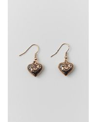 Urban Outfitters - Etched Heart Earring - Lyst
