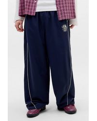 iets frans... - Navy & Green Microfibre Track Pants - Lyst