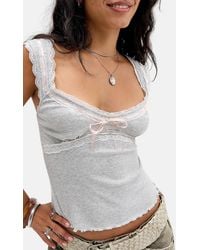 BDG - Eliza Ruffle Tank Top - Lyst