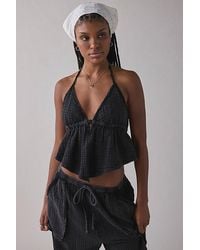 Out From Under - Ocean Air Gauze Halter Babydoll Cami - Lyst