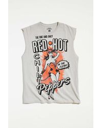 Urban Outfitters Red Hot Chili Peppers Cutoff Muscle Tee - White