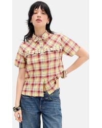 Damson Madder - Tomboy Celery Check Shirt Uk 8 At Urban Outfitters - Lyst
