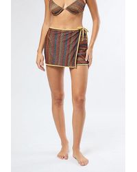 Onia - Crochet Mesh Mini Wrap Skirt - Lyst