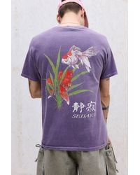 Urban Outfitters - Uo Purple Seijaku Fish T-shirt - Lyst