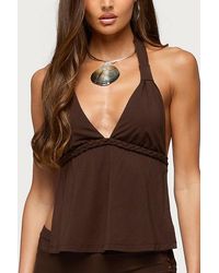 Edikted - Jilly Braided Backless Halter Top - Lyst