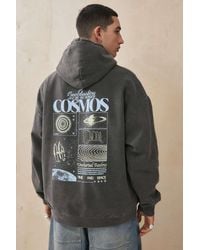 Urban Outfitters - Uo Washed Black Cosmos Hoodie - Lyst