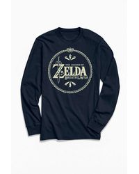Urban Outfitters The Legend Of Zelda Breath Of The Wild Long Sleeve Tee - Blue