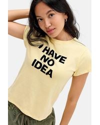 Motel - Yellow Clio Relxed Slogan Tee - Lyst