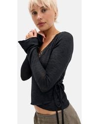 Kimchi Blue - Juliette Lace Trim Wrap Top - Lyst