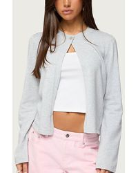 Edikted - Jenie Split Front Knit Cardigan - Lyst