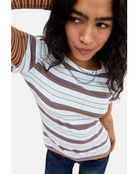 BDG - Spill The Tee Striped Double Layer Tee - Lyst
