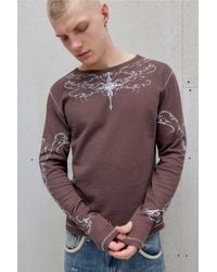 Jaded London Ines Waffle Long Sleeve in Natural for Men | Lyst UK