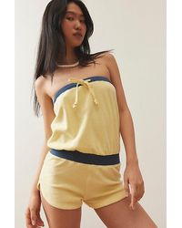 Out From Under - Airy Terry Tube Top Romper - Lyst