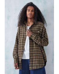 Urban Outfitters - Uo Green & Houndstooth Shirt - Lyst