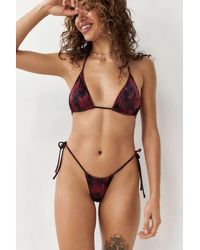 Out From Under - Red Rose Thong Bikini Bottoms - Lyst