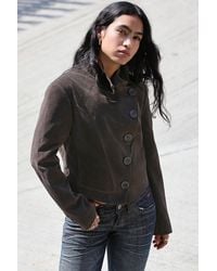 Urban Outfitters - Uo Brody Faux Suede Asymmetric Jacket - Lyst