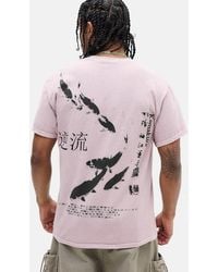 Urban Outfitters - Uo Purple Swimming Koi T-shirt - Lyst
