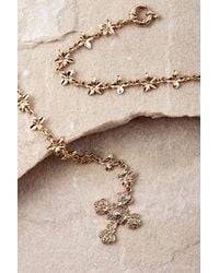 Silence + Noise - Silence + Noise Floral & Cross Lariat Necklace - Lyst