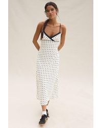 Kimchi Blue - Slip It On Tie-Back Satin Midi Dress - Lyst