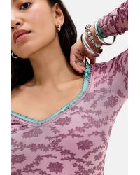 Out From Under - Tammy Seamless Textured Long Sleeve Top - Lyst