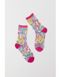 Sock Candy - Bows And Jam Shimmer Sheer Sock - Lyst