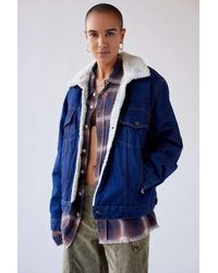 Sherpa Lined Denim Jackets for Women 