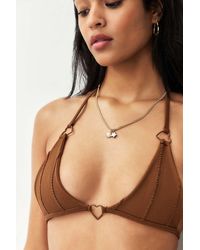 Out From Under - Heart Of Gold Bikini Top - Lyst