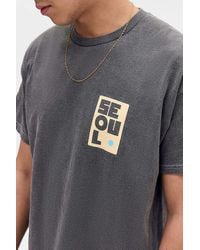 Urban Outfitters - Uo Black Seoul T-shirt - Lyst