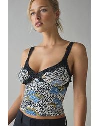 Out From Under - Soft Touch Lace Trim Cropped Cami - Lyst