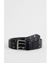 Urban Outfitters - Uo Black Double Eyelet Belt - Lyst