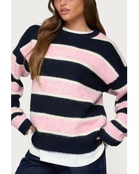 Edikted - Conrad Striped Knit Sweater - Lyst