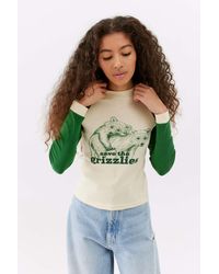 Urban Outfitters - Uo Save The Grizzlies Long Sleeve Tee - Lyst