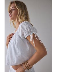 Vintage & ReMADE by UO - Remade By Uo Remnants Daisy Eyelet Top - Lyst
