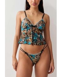 Out From Under - Mindy Leopard Print Thong S At Urban Outfitters - Lyst