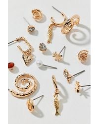 Urban Outfitters - Coastal Charm Post And Hoop Earring Set - Lyst