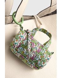 Vera Bradley - Quilted Cotton Mini Duffel Bag Keychain - Lyst