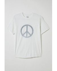 Urban Outfitters - Uo Reverse Burned Through Peace Graphic Tee - Lyst
