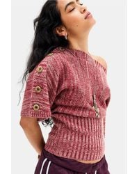 BDG - Upside Down Button Batwing Jumper - Lyst