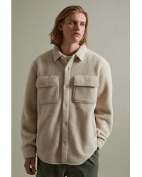 Standard Cloth Piled Fleece Shirt Jacket - Natural
