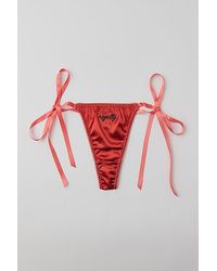 Out From Under - Sweet Nothings Satin Bow Thong - Lyst