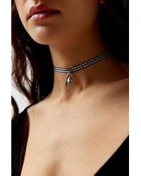 Urban Outfitters - Icon Gingham Ribbon Wrap Necklace - Lyst