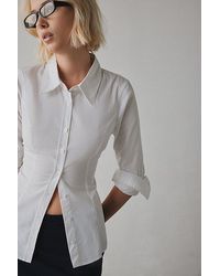 Urban Outfitters - Uo Leilani Slim Button Up Shirt Top - Lyst