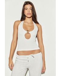 Silence + Noise - Roni Ring Halter Top - Lyst