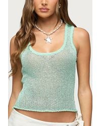 Edikted - Eleora Sequin Knit Tank Top - Lyst
